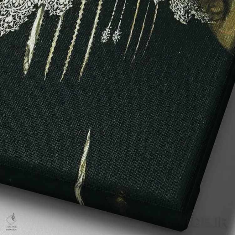 تابلو پرتره نجیبزاده اثر بونا فیدسا - نمای نزدیک بافت بوم