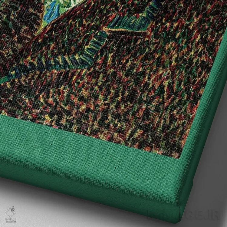 تابلو کلاژ پرتره ونگوگ XI اثر بونا فیدسا - نمای نزدیک بافت بوم