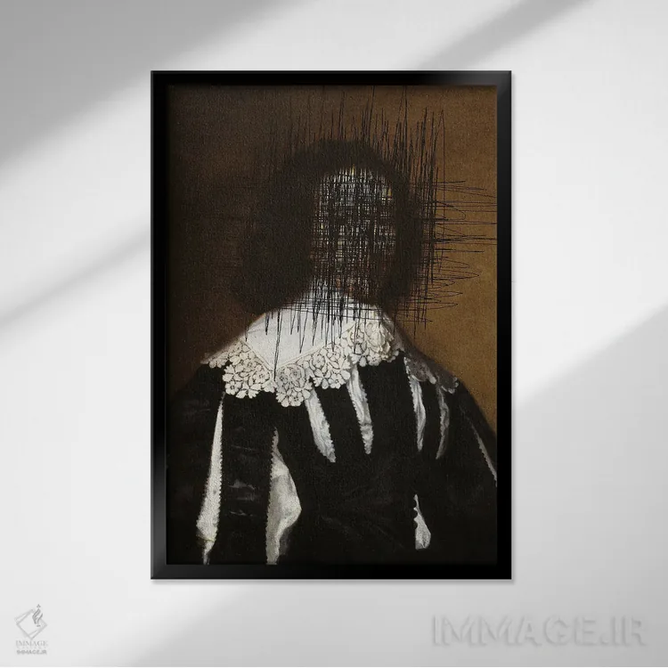 تابلو پرتره مرد کلاسیک XXI اثر بونا فیدسا - نمای قابدار مشکی