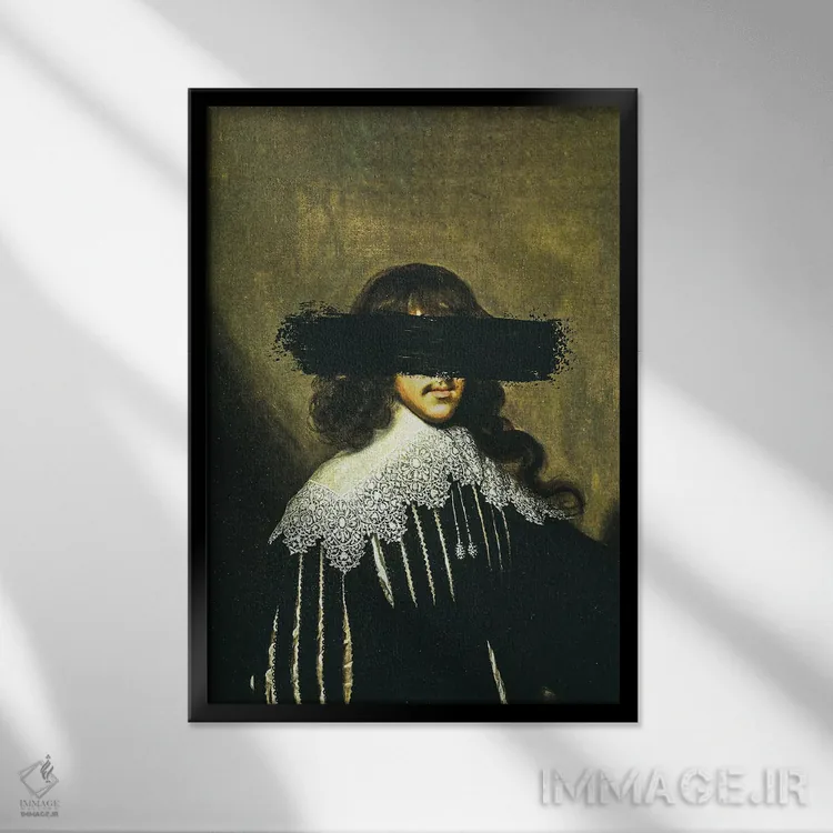 تابلو پرتره نجیبزاده اثر بونا فیدسا - نمای قابدار مشکی