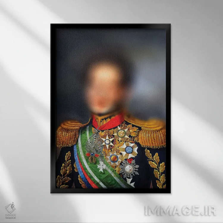 تابلو پرتره مرد سرباز کلاسیک VI اثر بونا فیدسا - نمای قابدار مشکی