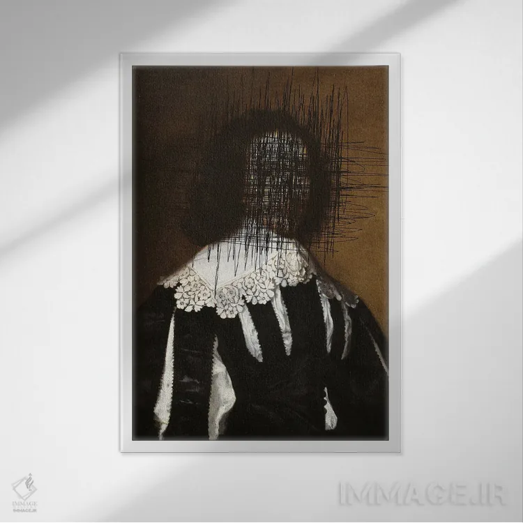 تابلو پرتره مرد کلاسیک XXI اثر بونا فیدسا - نمای قابدار سفید