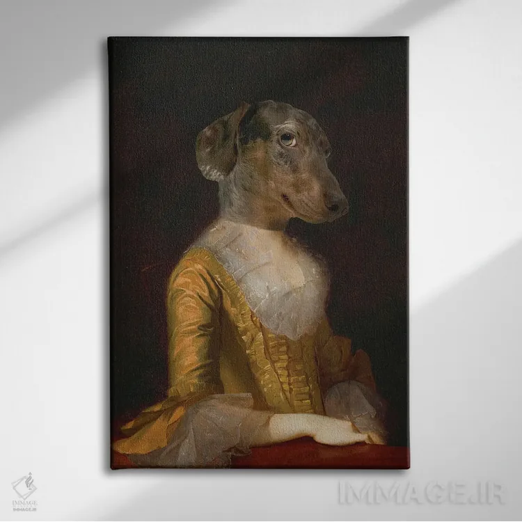 تابلو پرتره سگ سلطنتی اثر بونا فیدسا - نمای روبهرو روی دیوار