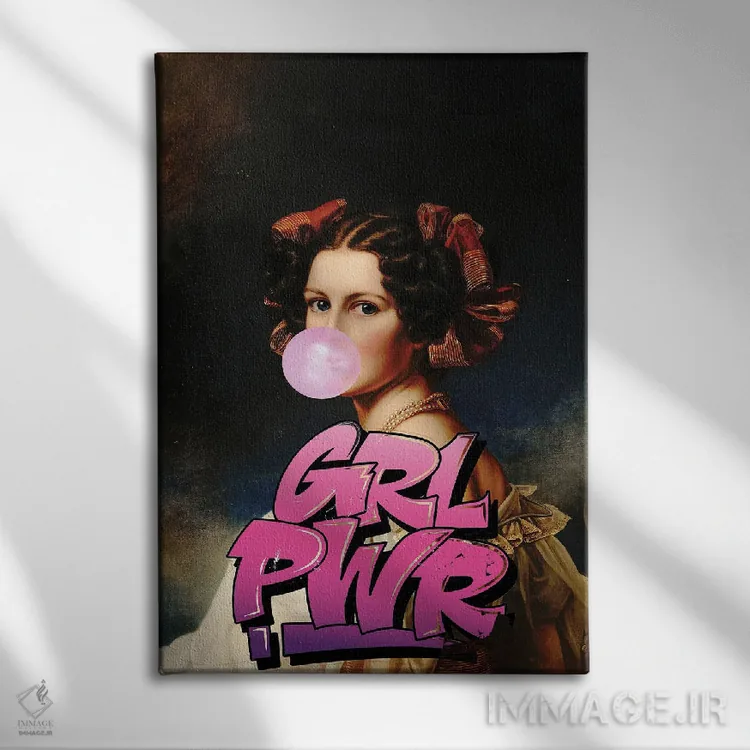 تابلو قدرت دخترانه اثر بونا فیدسا - نمای روبهرو روی دیوار