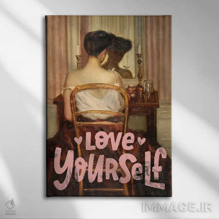 تابلو جلوی آینه اثر بونا فیدسا - نمای روبهرو روی دیوار