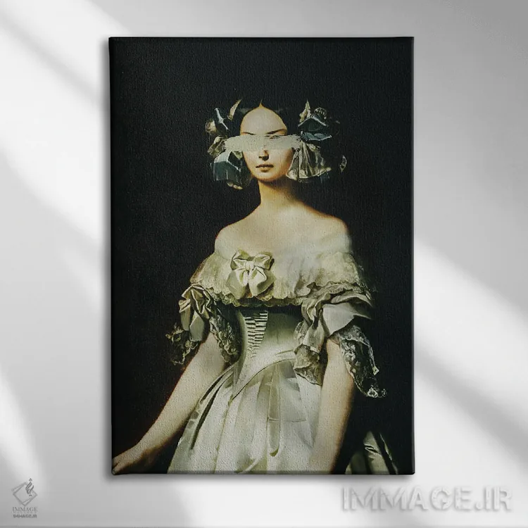 تابلو پرتره تغییریافته زن شیک اثر بونا فیدسا - نمای روبهرو روی دیوار