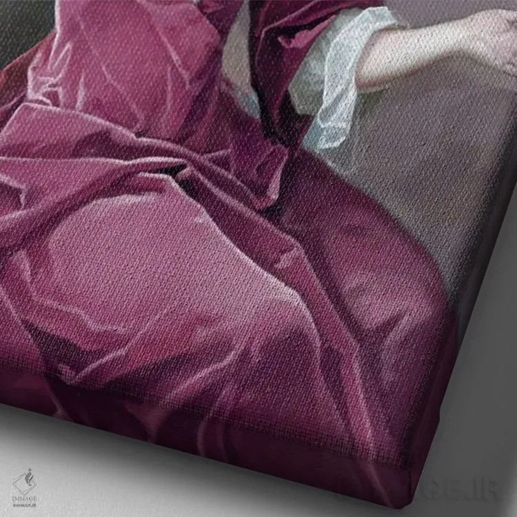 تابلو عجله نکن با من اثر بونا فیدسا - نمای نزدیک بافت بوم