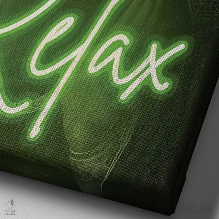 تابلو پرترهٔ ریلکس به سبک ماکسیمالیستی اثر بونا فیدسا - نمای نزدیک بافت بوم