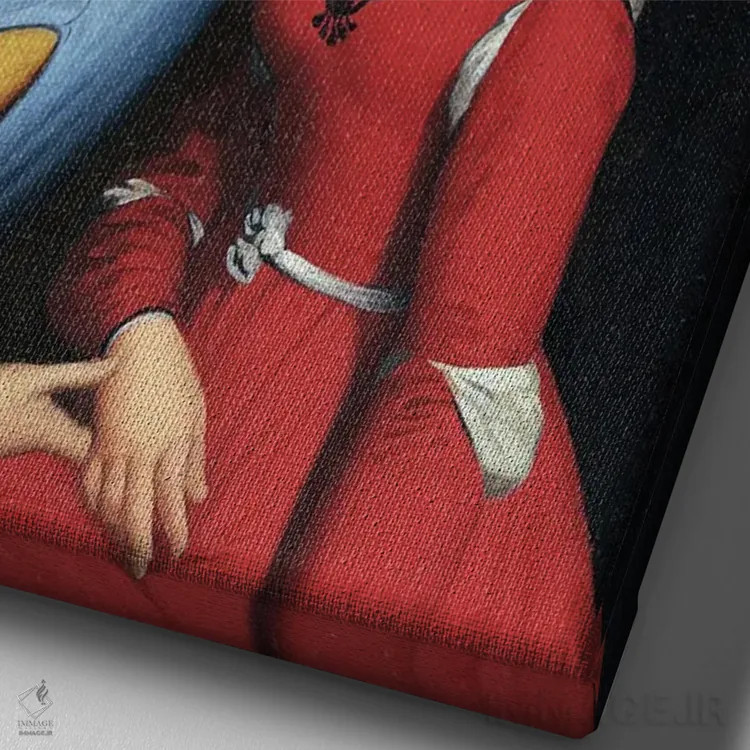 تابلو عشق همان عشق است اثر بونا فیدسا - نمای نزدیک بافت بوم