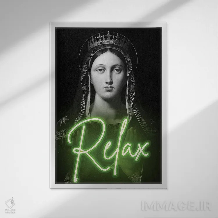 تابلو پرترهٔ ریلکس به سبک ماکسیمالیستی اثر بونا فیدسا - نمای قابدار سفید