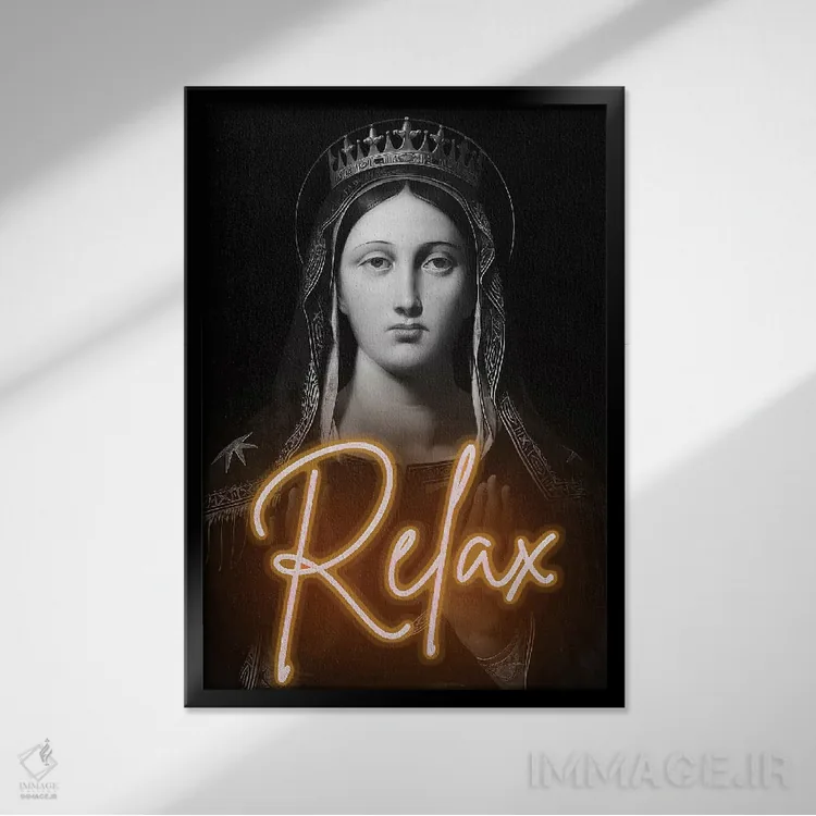 تابلو پرترهٔ ریلکس به سبک التقاطی اثر بونا فیدسا - نمای قابدار مشکی