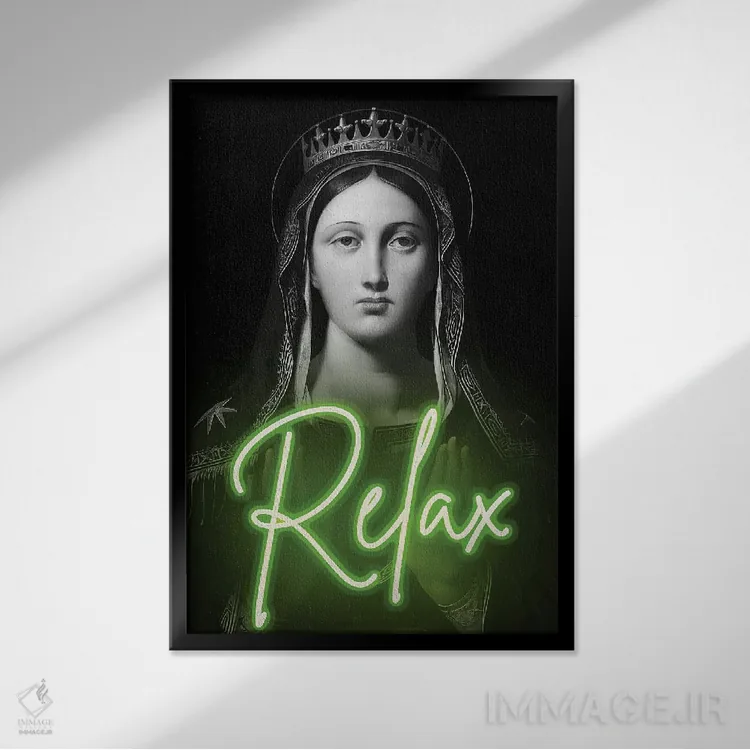 تابلو پرترهٔ ریلکس به سبک ماکسیمالیستی اثر بونا فیدسا - نمای قابدار مشکی