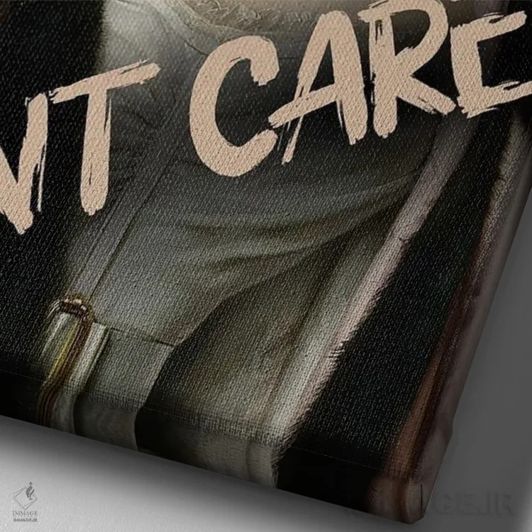 تابلو زن شیک، برام مهم نیست اثر بونا فیدسا - نمای نزدیک بافت بوم