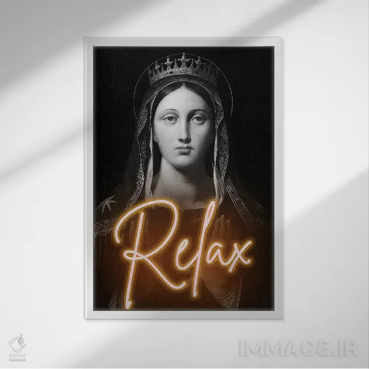 تابلو پرترهٔ ریلکس به سبک التقاطی اثر بونا فیدسا - نمای قابدار سفید