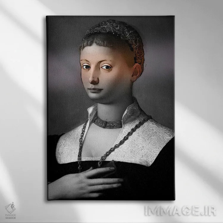 تابلو تابلوی پرترهٔ زن سورئال اثر بونا فیدسا - نمای روبهرو روی دیوار