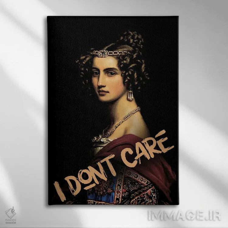 تابلو زن زیبا، برام مهم نیست اثر بونا فیدسا - نمای روبهرو روی دیوار