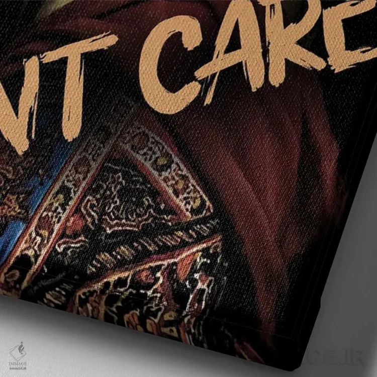 تابلو زن زیبا، برام مهم نیست اثر بونا فیدسا - نمای نزدیک بافت بوم