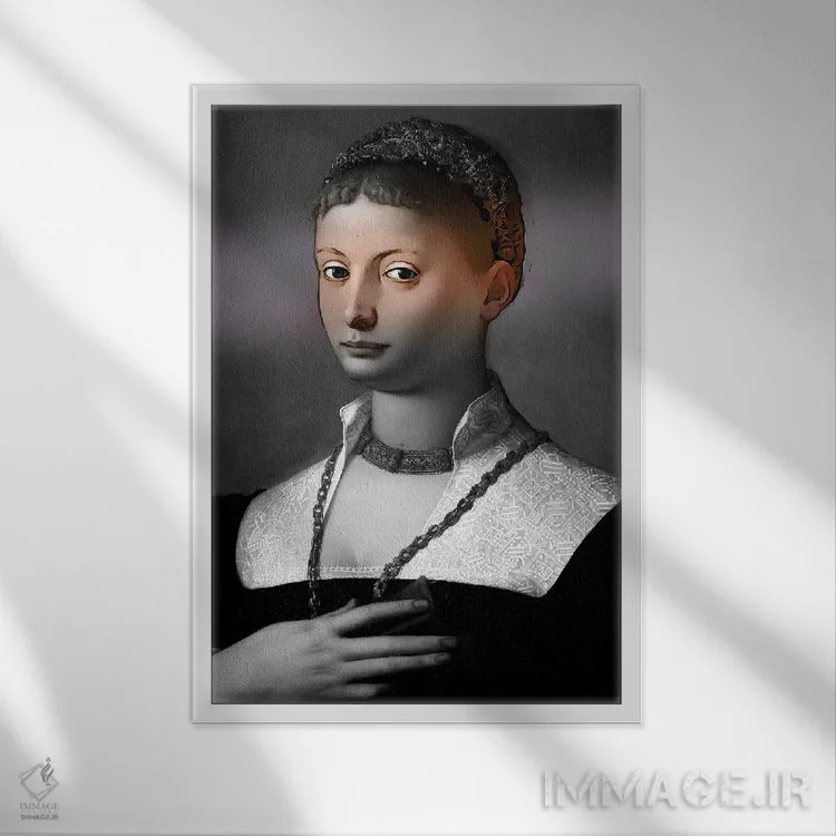 تابلو تابلوی پرترهٔ زن سورئال اثر بونا فیدسا - نمای قابدار سفید