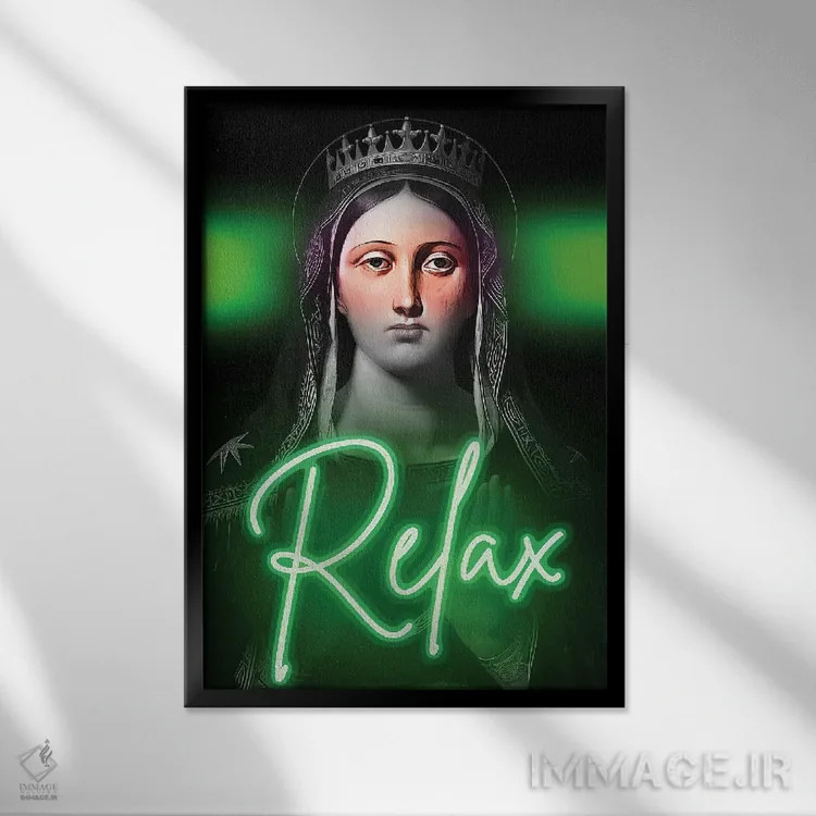 تابلو کلاژ نقلقولهای ماکسیمالیستی اثر بونا فیدسا - نمای قابدار مشکی