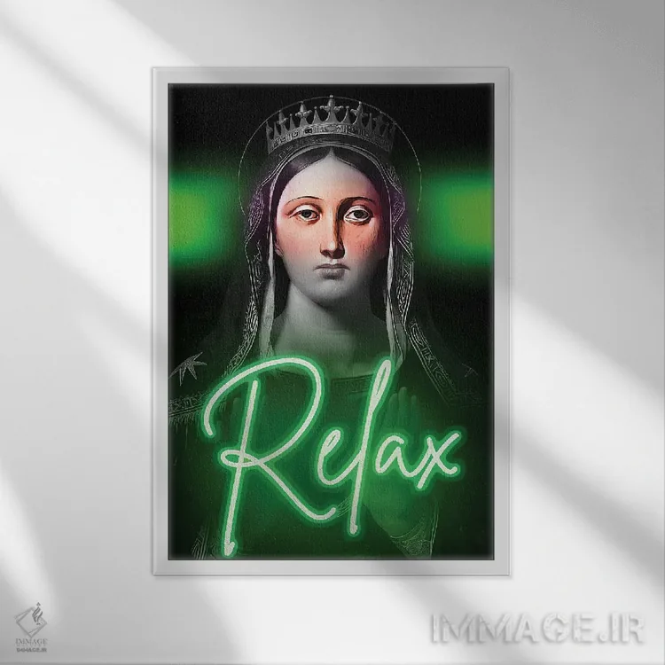 تابلو کلاژ نقلقولهای ماکسیمالیستی اثر بونا فیدسا - نمای قابدار سفید