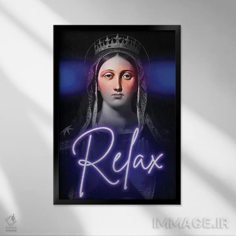 تابلو پرترهٔ نقلقول ماکسیمالیستی اثر بونا فیدسا - نمای قابدار مشکی