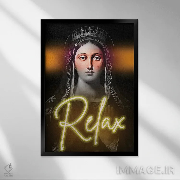 تابلو نقلقول التقاطی ملکه اثر بونا فیدسا - نمای قابدار مشکی