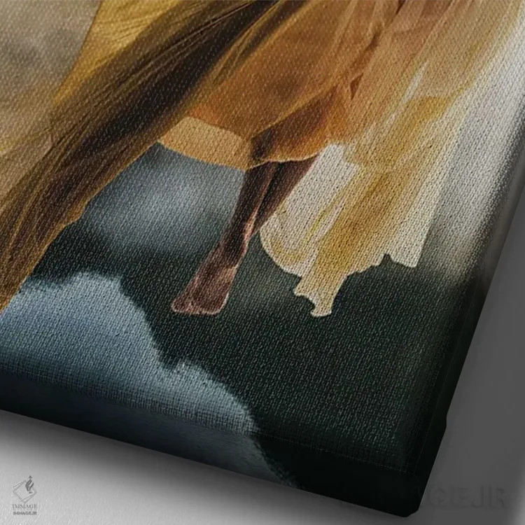 تابلو تنهایی قابل تقسیم نیست اثر بونا فیدسا - نمای نزدیک بافت بوم