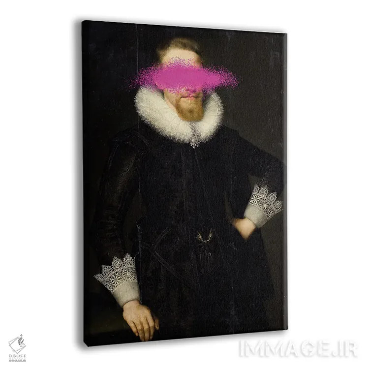 تابلو کلاژهای سورئال از پرترههای رنسانسی اثر بونا فیدسا - نمای پرسپکتیو محصول