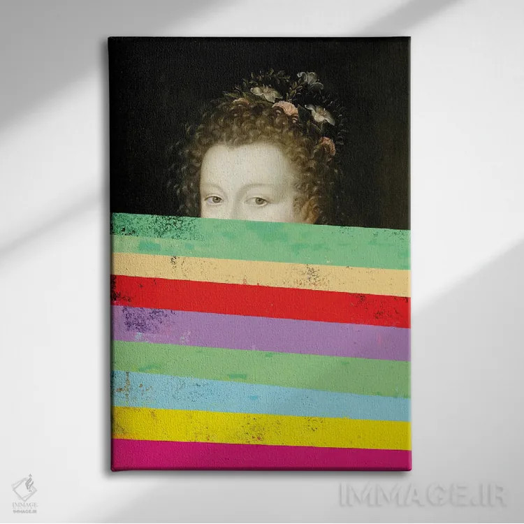 تابلو پرترههای سورئالیستی با تأثیر باروک اثر بونا فیدسا - نمای روبهرو روی دیوار