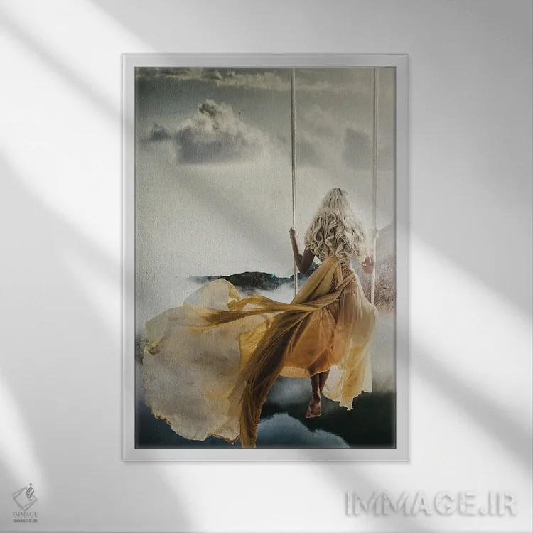 تابلو تنهایی قابل تقسیم نیست اثر بونا فیدسا - نمای قابدار سفید