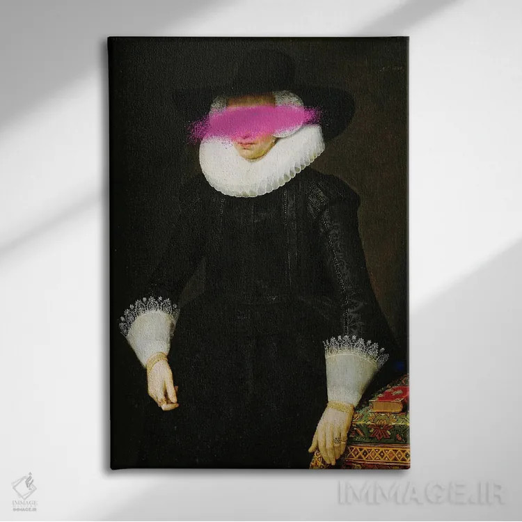 تابلو پرترههای رنسانسی سورئال با لمس باروک اثر بونا فیدسا - نمای روبهرو روی دیوار