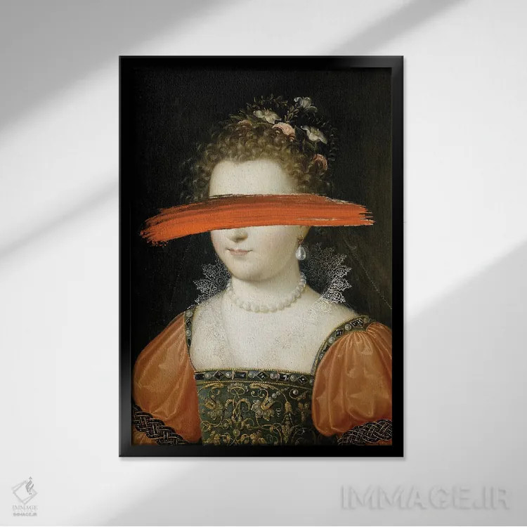 تابلو هنر رنسانس با چاشنی سورئال اثر بونا فیدسا - نمای قابدار مشکی