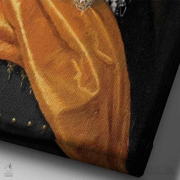 تابلو هنر باروک و رنسانس به شکل سورئالیستی اثر بونا فیدسا - نمای نزدیک بافت بوم