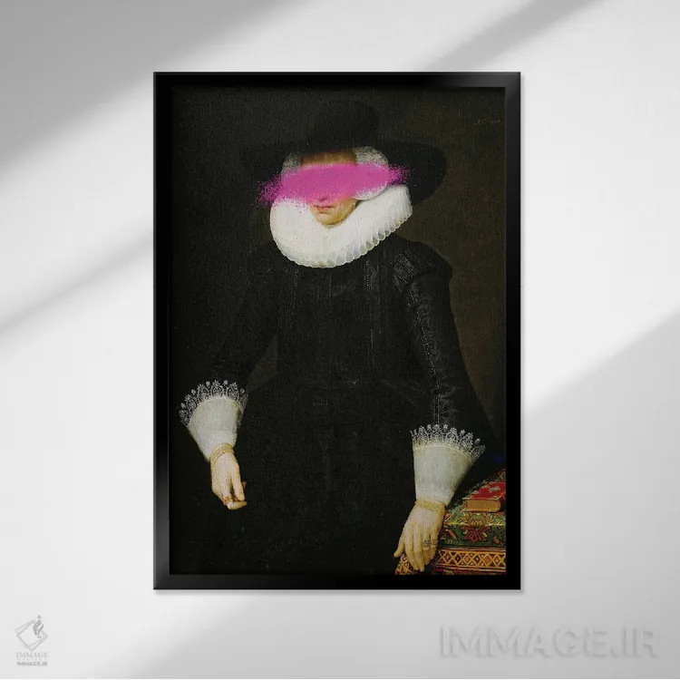 تابلو پرترههای رنسانسی سورئال با لمس باروک اثر بونا فیدسا - نمای قابدار مشکی