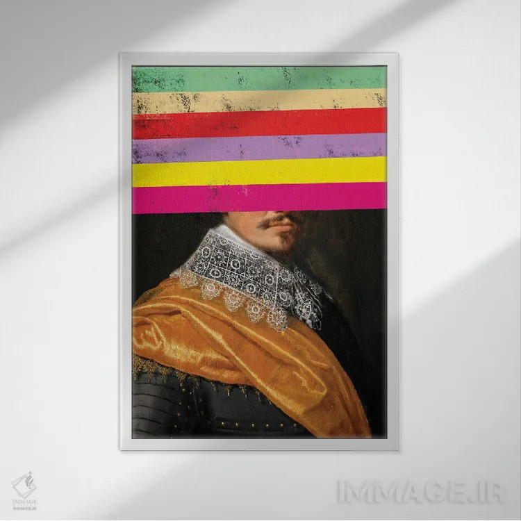 تابلو هنر باروک و رنسانس به شکل سورئالیستی اثر بونا فیدسا - نمای قابدار سفید