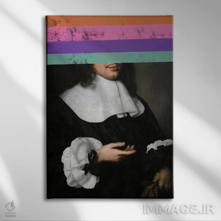 تابلو هنر باروک و رنسانس با تصاویر سورئال اثر بونا فیدسا - نمای روبهرو روی دیوار