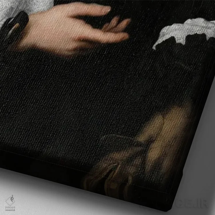 تابلو هنر باروک و رنسانس با تصاویر سورئال اثر بونا فیدسا - نمای نزدیک بافت بوم