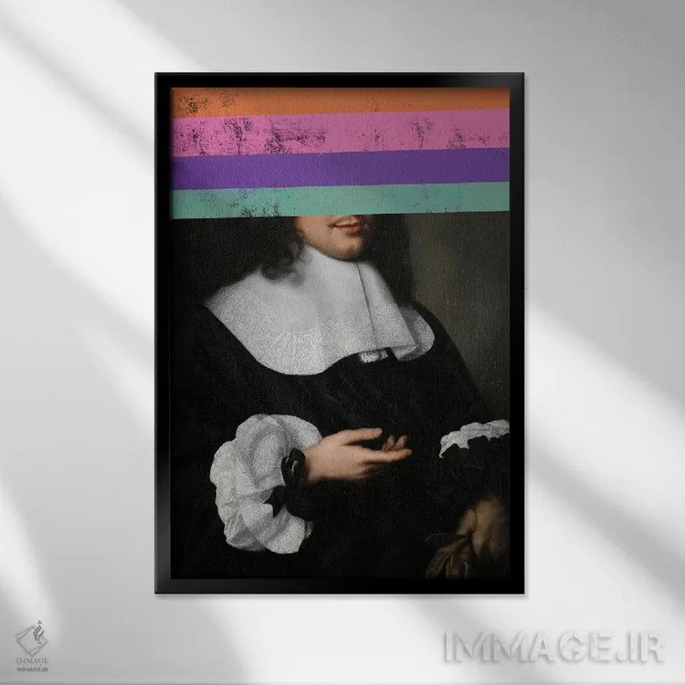 تابلو هنر باروک و رنسانس با تصاویر سورئال اثر بونا فیدسا - نمای قابدار مشکی