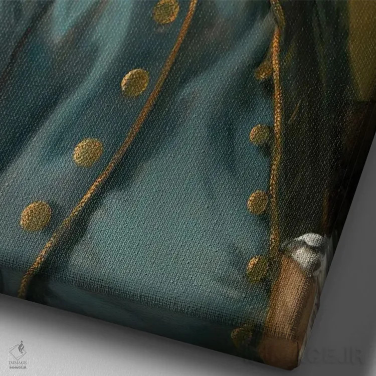 تابلو کلاژهای سورئال از هنر رنسانس با عناصر باروک اثر بونا فیدسا - نمای نزدیک بافت بوم