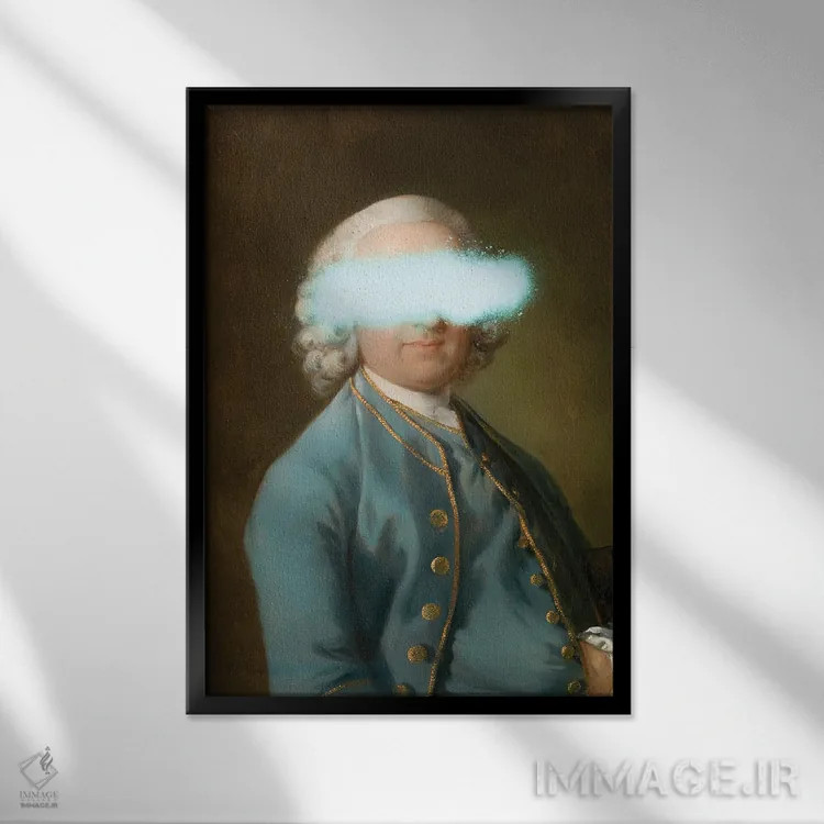 تابلو کلاژهای سورئال از هنر رنسانس با عناصر باروک اثر بونا فیدسا - نمای قابدار مشکی