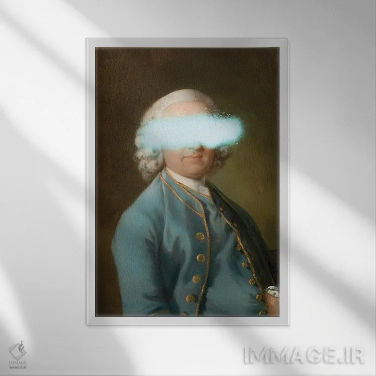 تابلو کلاژهای سورئال از هنر رنسانس با عناصر باروک اثر بونا فیدسا - نمای قابدار سفید