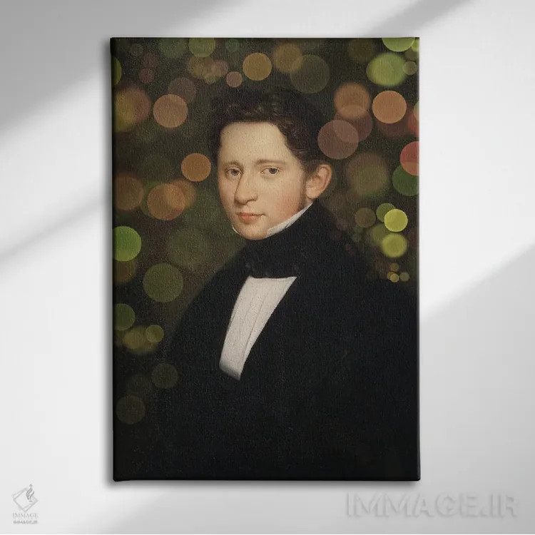 تابلو آثار هنری باروک و رنسانس سورئالیستی در قالب پرتره اثر بونا فیدسا - نمای روبهرو روی دیوار