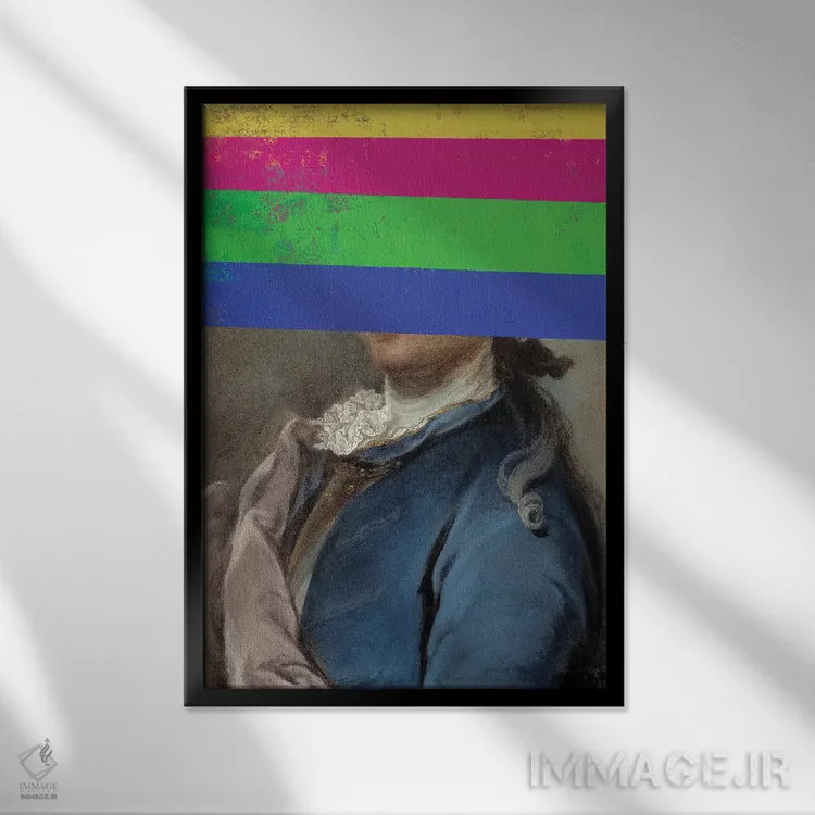 تابلو پرترههای رنسانسی با لبهای سورئالیستی اثر بونا فیدسا - نمای قابدار مشکی