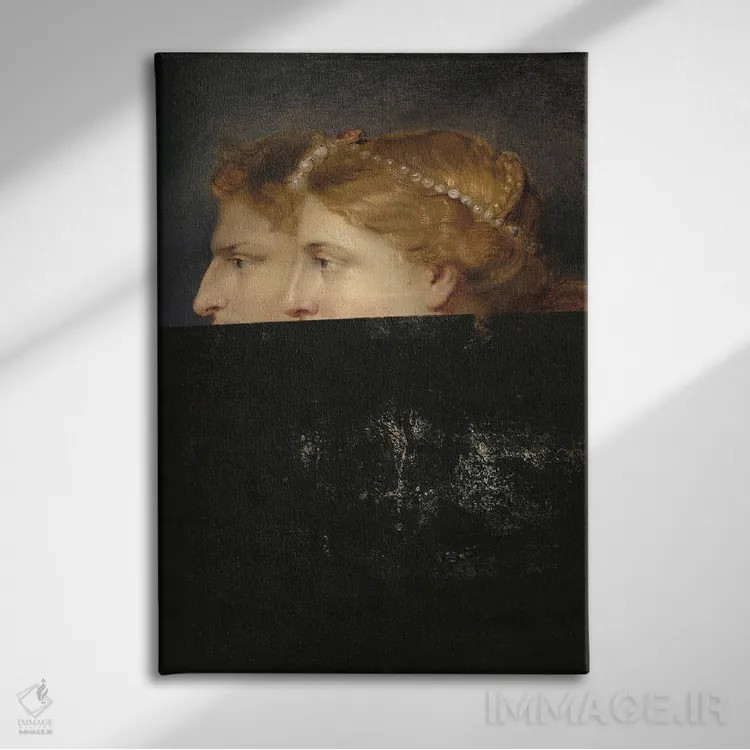 تابلو هنر باروک و رنسانس با بیانی سورئالیستی اثر بونا فیدسا - نمای روبهرو روی دیوار