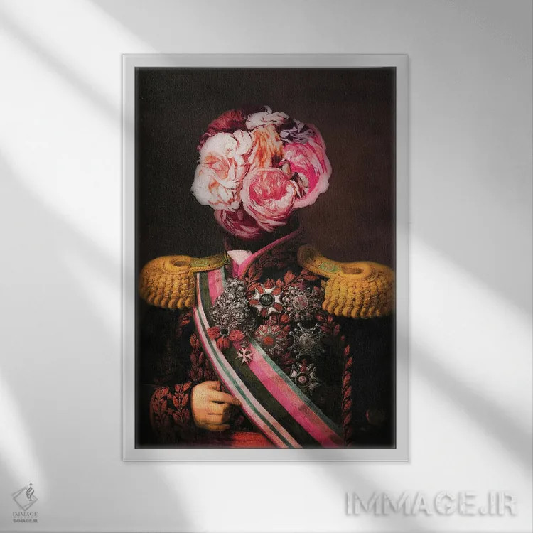 تابلو صلح از جنگ نیرومندتر است اثر بونا فیدسا - نمای قابدار سفید