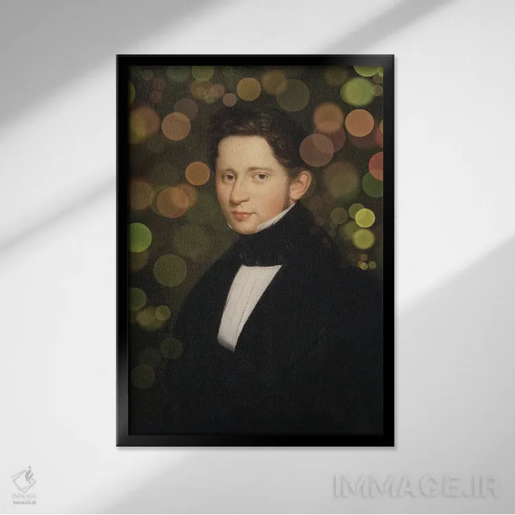 تابلو آثار هنری باروک و رنسانس سورئالیستی در قالب پرتره اثر بونا فیدسا - نمای قابدار مشکی