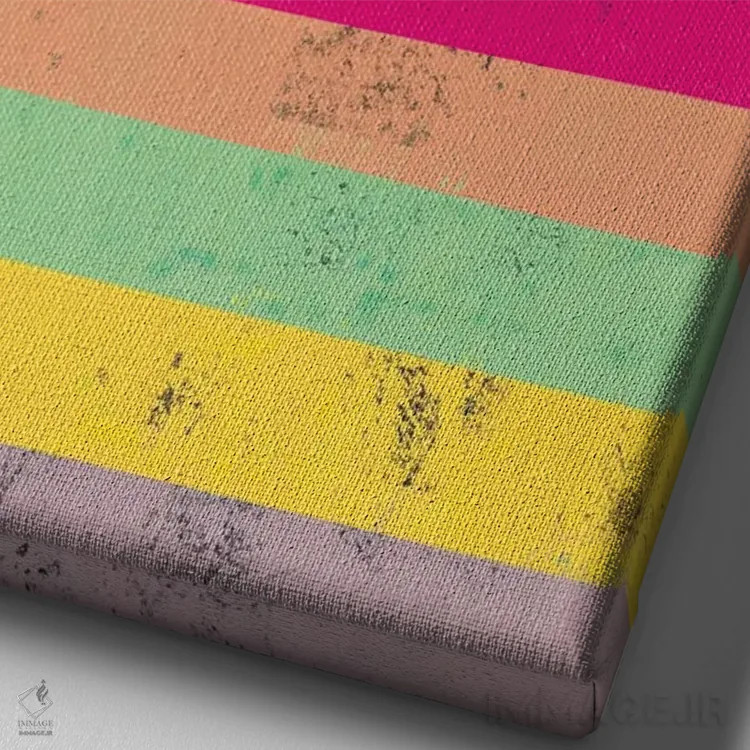 تابلو سورئالیسم باروک و رنسانس در پرترههای کلاژی اثر بونا فیدسا - نمای نزدیک بافت بوم