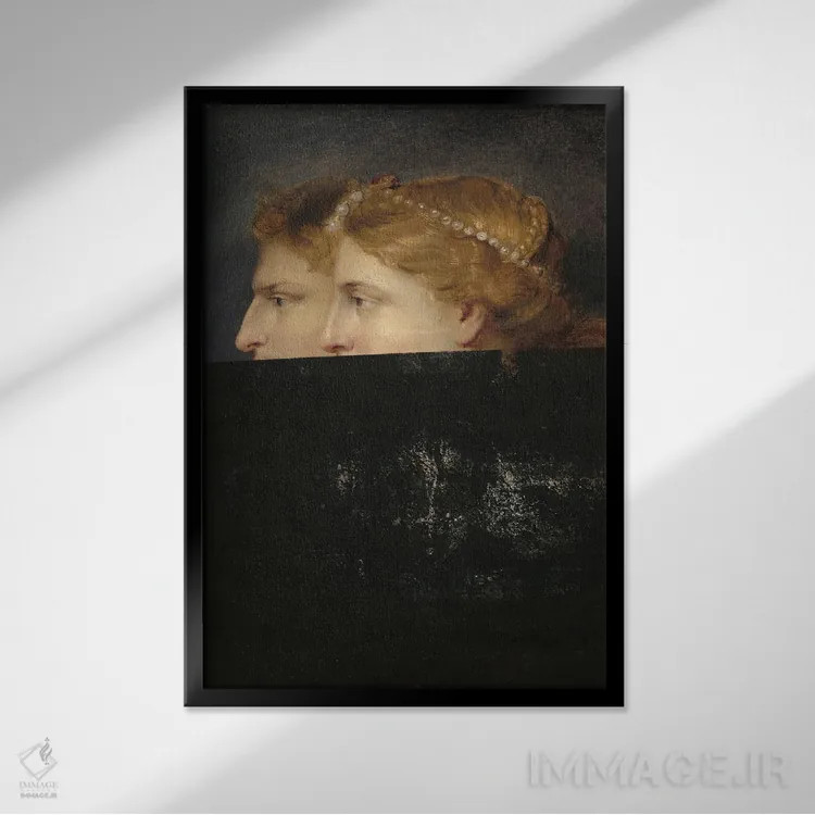 تابلو هنر باروک و رنسانس با بیانی سورئالیستی اثر بونا فیدسا - نمای قابدار مشکی