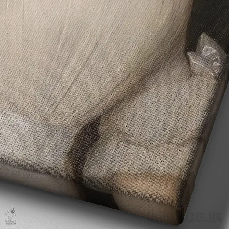 تابلو هنر رنسانس با عناصر سورئالیستی و باروک اثر بونا فیدسا - نمای نزدیک بافت بوم