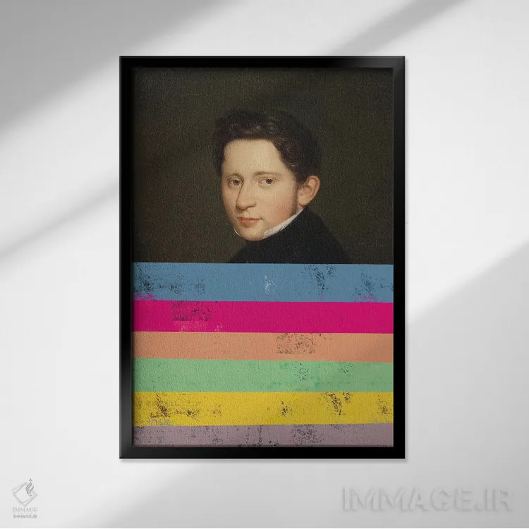 تابلو سورئالیسم باروک و رنسانس در پرترههای کلاژی اثر بونا فیدسا - نمای قابدار مشکی